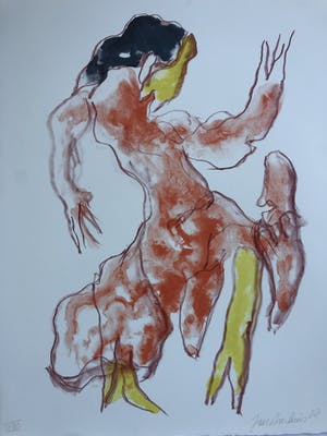 Jan Sierhuis - zonder titel (Flamingodanseres) kopen? Bied vanaf 115!