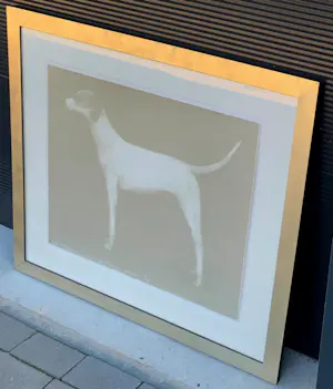 Joe Andoe - Ingelijste zeefdruk: Small Dog (Putty) - 1998 kopen? Bied vanaf 295!
