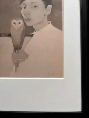 Jan Mankes - Originele Heliogravure Zelfportret met Uil 1923 kopen? Bied vanaf 170!