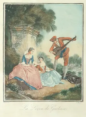 Nicolas Lancret - (naar) - Ets en aquatint, La Leçon de Guitare kopen? Bied vanaf 1!