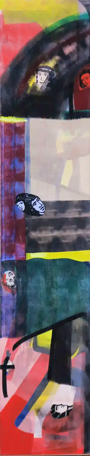 Rienke Enghardt - Acryl op doek, Zonder titel (Zeer Groot) verkocht voor € 70!