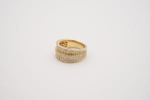 2567- Opvallende diamanten Fantasiering- 18karaats geelgoud - ca 2.40ct briljant kopen? Bied vanaf 1480!