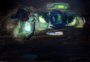 Jan Olyslager - Olieverf op board: abstracte compositie - 1965 kopen? Bied vanaf 475!