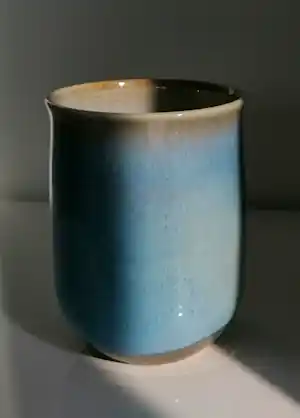 Meindert Zaalberg - Vaas (Beige-Licht blauw) verkocht voor € 25!