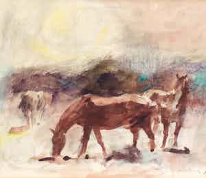 Jan Groenestein - C4575-4 - Kudde paarden verkocht voor € 140!