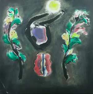 Henk Eikenaar - Acryl op doek, Als de maan opkomt - Ingelijst + boek kopen? Bied vanaf 150!