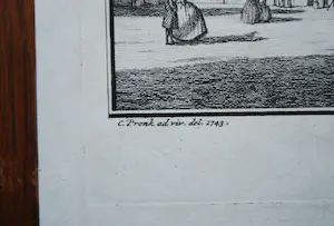 Jan Caspar Philips - Het stadhuis te Middelburg - gravure uit 1746 - kopen? Bied vanaf 1!