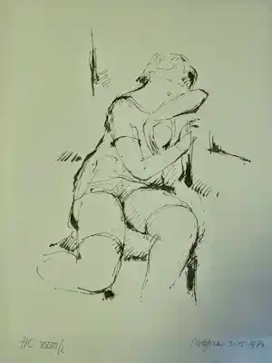 Nic Jonk - Vrouw, zeefdruk uit 15-03-1984 kopen? Bied vanaf 40!