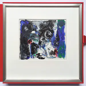 Gerriet Postma - Wie de liefde wil, krijgt ook de pijn (ingelijste gouache bij monografie) kopen? Bied vanaf 395!