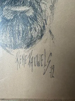 René Pauwels - Portret van een bebaarde man – Originele tekening – 1972 kopen? Bied vanaf 20!