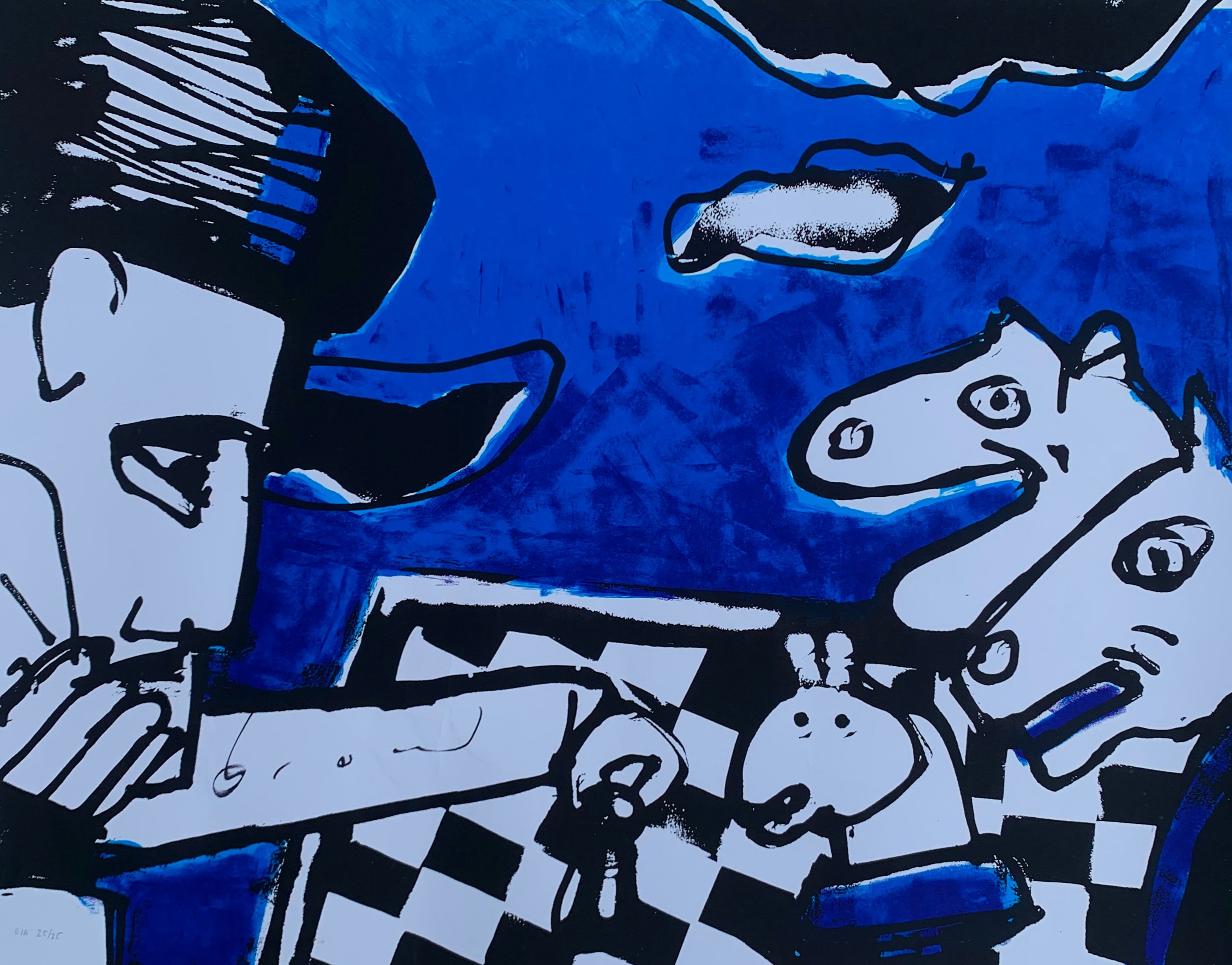 Herman Brood - Zeefdruk: Chess(groot werk!) kopen? Bied vanaf 160!