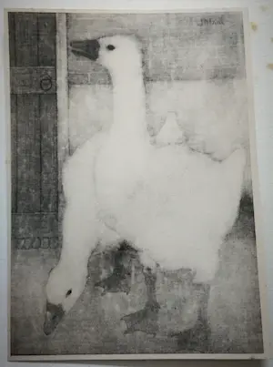 Jan Mankes - Ganzen. Heliogravure. kopen? Bied vanaf 1!