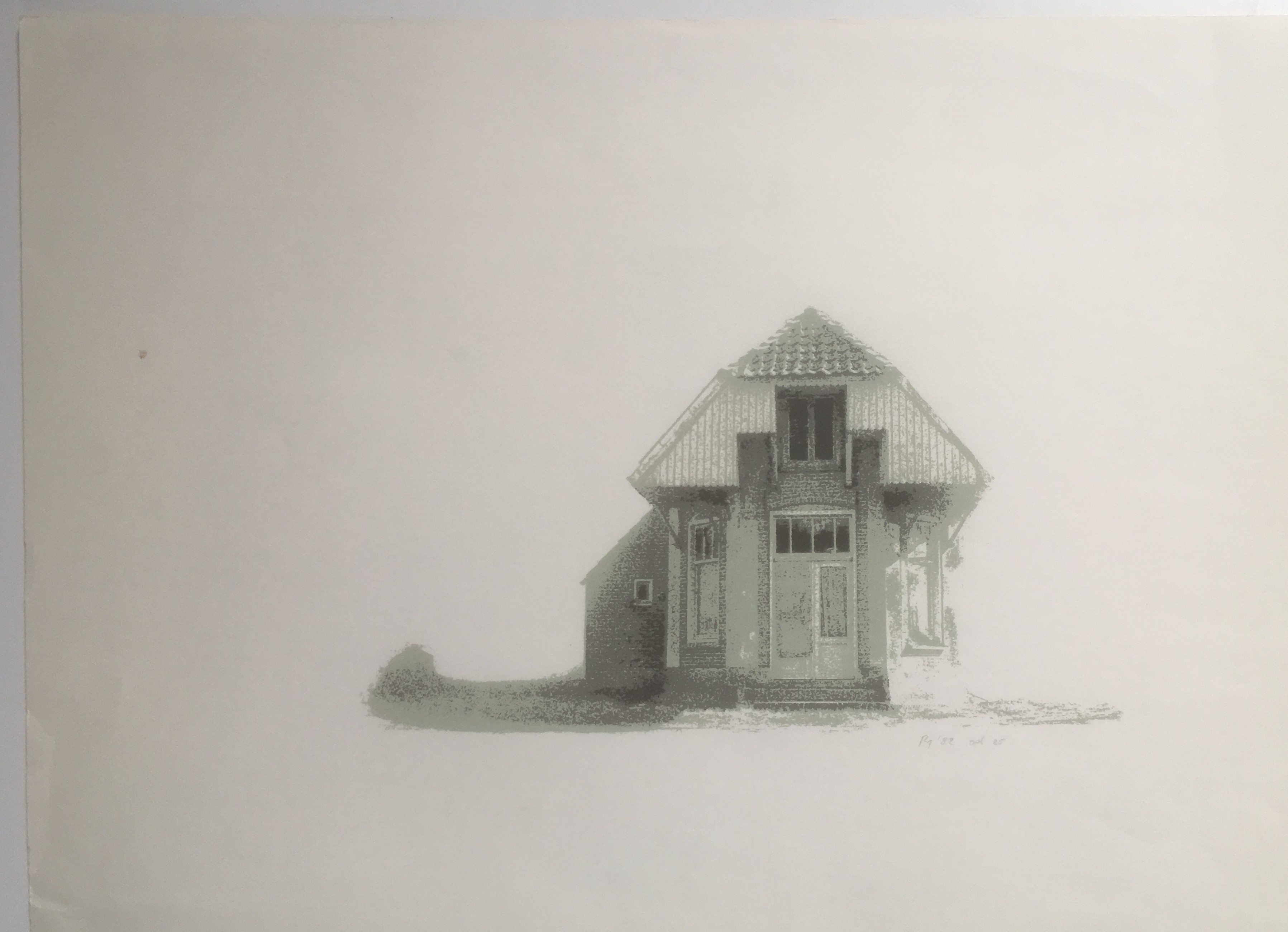 Niet of onleesbaar gesigneerd - Huis met landschap - 1982 kopen? Bied vanaf 1!