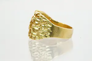 15 - Surinaamse - massief 18 Krt - geelgouden unisex "nugget" ring kopen? Bied vanaf 540!