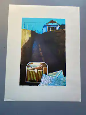 Nicolaas Wijnberg - De Brief (1978) – Gesigneerde kleurenlitho – oplage 42/100 verkocht voor € 50!