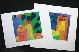 Fenneke van der Elst - Lot van twee litho's, Schaal met citroenen en Stilleven met bladeren en fruit I kopen? Bied vanaf 20!
