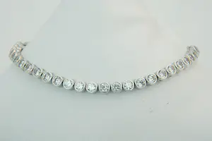77 - Elegante 1e geh. Zilveren armband "tennis" model - ca. 50 zirkonia's kopen? Bied vanaf 40!