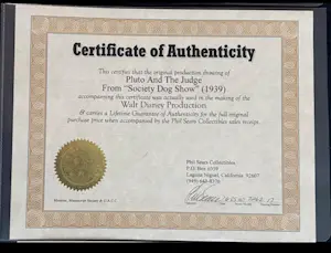 Walt Disney - Original Pluto & The Judge Production Drawing – Society Dog Show \(1939\) kopen? Bied vanaf 350!
