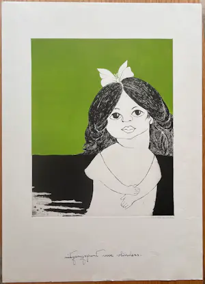 Ans Wortel - Gesigneerde kleurenets - "uitgangspunt voor vlinders" - 144/190 kopen? Bied vanaf 75!