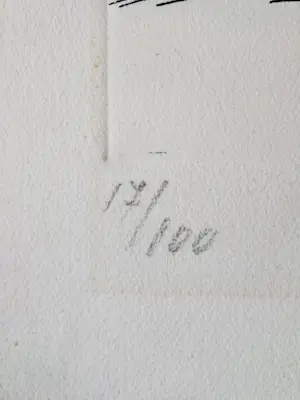 Jan Sierhuis - Grote gesigneerde Ets kopen? Bied vanaf 10!
