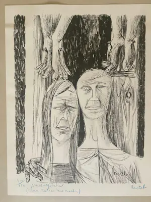 Marcel Notebaert - 8 zwart-wit tekeningen van figuren en taferelen. kopen? Bied vanaf 280!