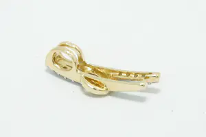 52- Chique14Krt bi-color gouden hanger met geometrische vormgeving kopen? Bied vanaf 50!