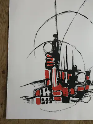 Jan Montyn - Litho. Abstract. kopen? Bied vanaf 50!