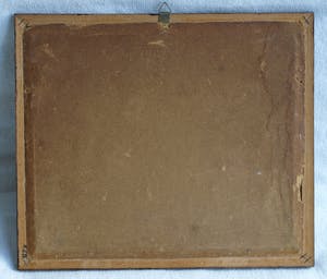 Curiosa - Houtsnijwerk / mozaïek , Stadsgezicht – ingelijst - oud kopen? Bied vanaf 1!