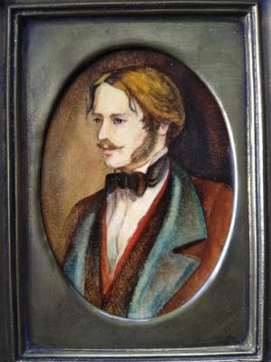 Niet of onleesbaar gesigneerd - Miniatuur Portret begin 20e eeuw in antieke koperen lijst kopen? Bied vanaf 1!