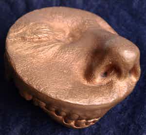 Caspar Berger - Bronzen beeld , Vera icon / Self-portrait 10 - 2010 verkocht voor € 1500!