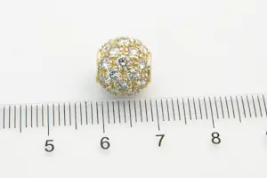 52 - Schitterende 14krt goud & ca. 2.00(!)ct (H/vs) diamanten "bol" hanger kopen? Bied vanaf 880!