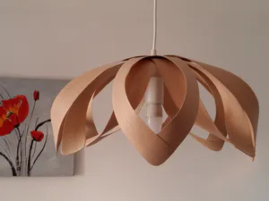 Niet of onleesbaar gesigneerd - Design houten hanglamp kopen? Bied vanaf 1!