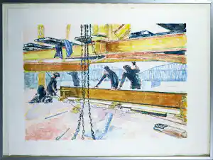 Joeki Simak - Monotype, Zonder titel - Ingelijst verkocht voor € 30!