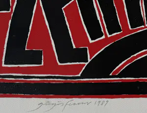 Ferenc Gogos - handgesigneerde kleurenlitho | 'Zonder titel' | 1989 kopen? Bied vanaf 80!