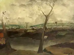 Albert Jozef Claeys - Landschap met huisjes verkocht voor € 200!