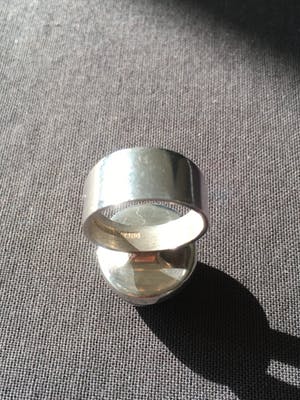 1e gehalte Zilver - Scandinavisch design ring met veldspaat steen kopen? Bied vanaf 25!