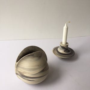 Rosenthal - Ufo kandelaar van Queensberry marble, zeldzaam kopen? Bied vanaf 45!