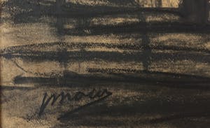 Jos Mous - tekening Haven Grote tekening - 100 cm x 70 cm kopen? Bied vanaf 50!