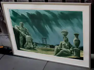 Carel Willink - Ingelijste litho: 'Evenwicht der krachten' kopen? Bied vanaf 625!