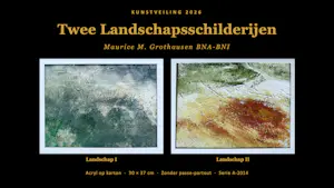 Maurice Grothausen - 2 landschappen schilderijen, zonder passe-partout serie C-2014 kopen? Bied vanaf 100!