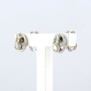 14k wit gouden oorknoppen bezet met briljant geslepen diamant tot. 0,10ct kopen? Bied vanaf 1!