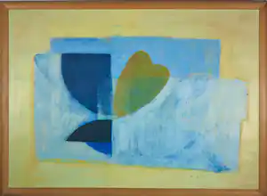 Aafke Kelly - Olieverf op papier, Autumn at sea - Ingelijst (Groot) verkocht voor € 51!
