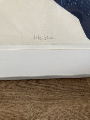 Carola Popma - Houtsnede ‘ Tifa Biru ‘ kopen? Bied vanaf 60!