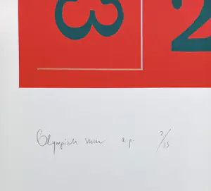 Rob Scholte - Olympisch vuur, zeefdruk (groot!) kopen? Bied vanaf 75!
