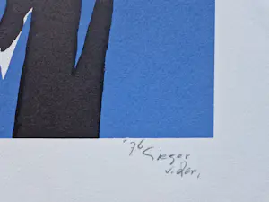 Fred Sieger - Grote, in 1976 in beperkte oplage van 75 ex. gemaakte kleuren zeefdruk kopen? Bied vanaf 38!