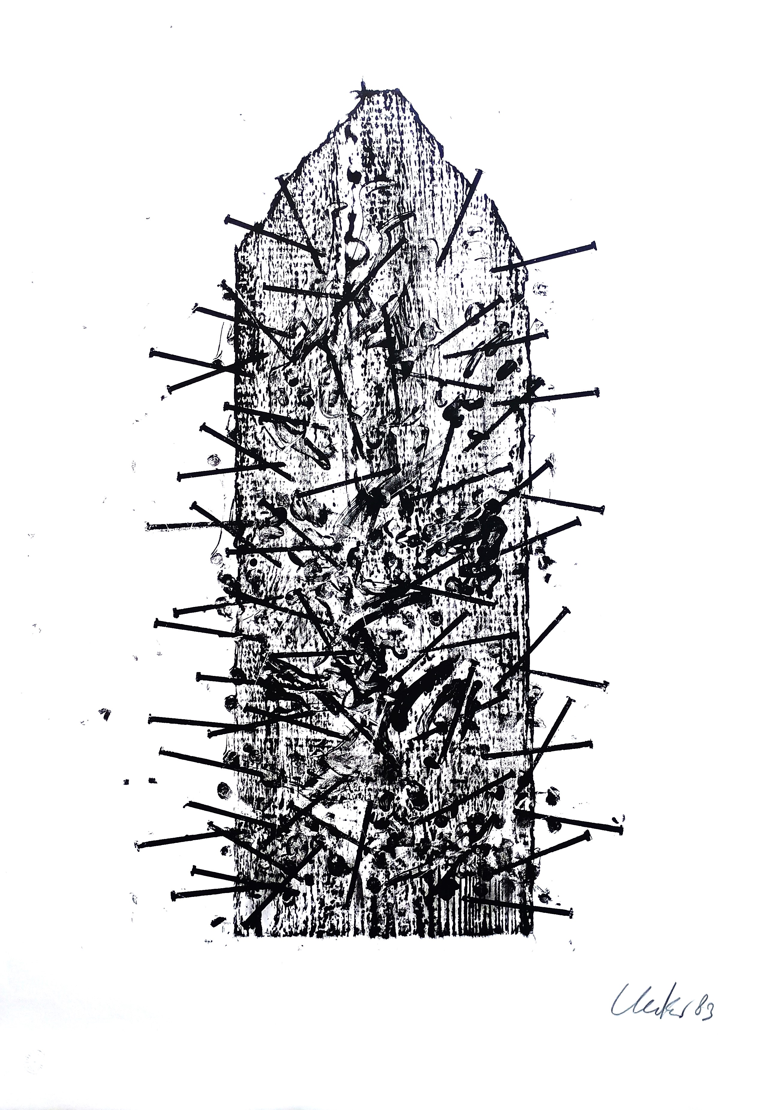 Günther Uecker - "GOSLAR" 1983 - Lithographie - handsigniert - (100 x 70 cm) kopen? Bied vanaf 1000!