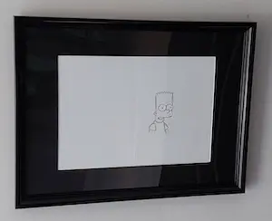 Matt Groening - originele productietekening The Simpsons, Bart, ingelijst + Certificaat kopen? Bied vanaf 95!