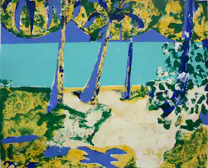 Jeroen Krabbé - Zeefdruk: A view from my window - 1995 verkocht voor € 175!