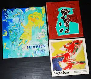 Else Alfelt - 3x: _cat. Alfelt/Pedersen _cat. AsgerJorn _ Deense veilinggids (lithogr.omslag) verkocht voor € 60!