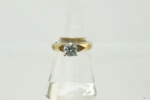 7 - Fraai gedetailleerde 14Krt geel-gouden "schroef" ring - kleine maat! kopen? Bied vanaf 135!